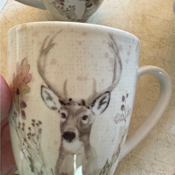 Pfaltzgraff Woodland Retreat Set of 4 coffee mugs EUC Deer Rustic  🦌 - Picture 8 of 9